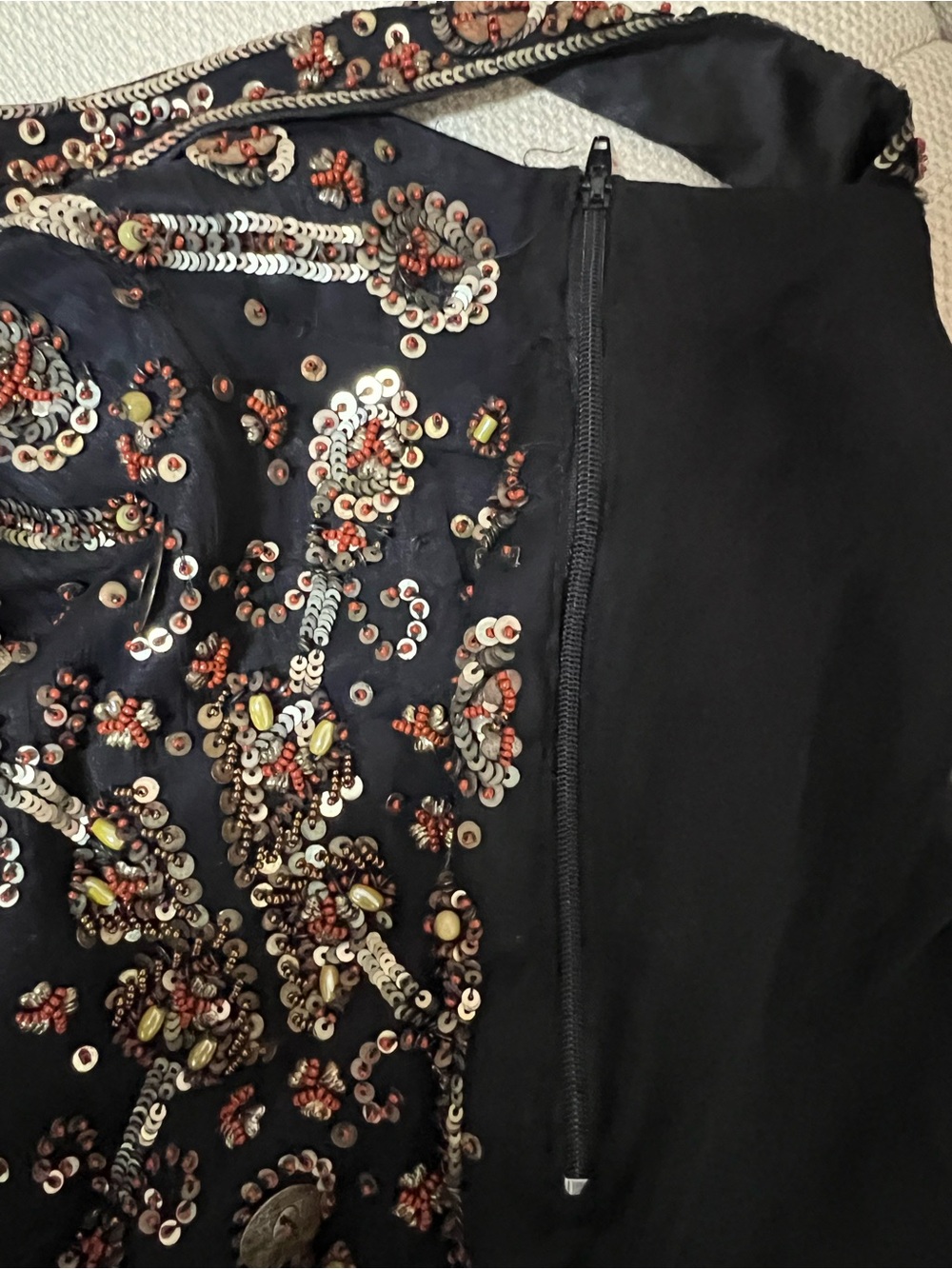 [FARM RIO] Black Sequin Embellished Evening Dress - Picture 10 of 12